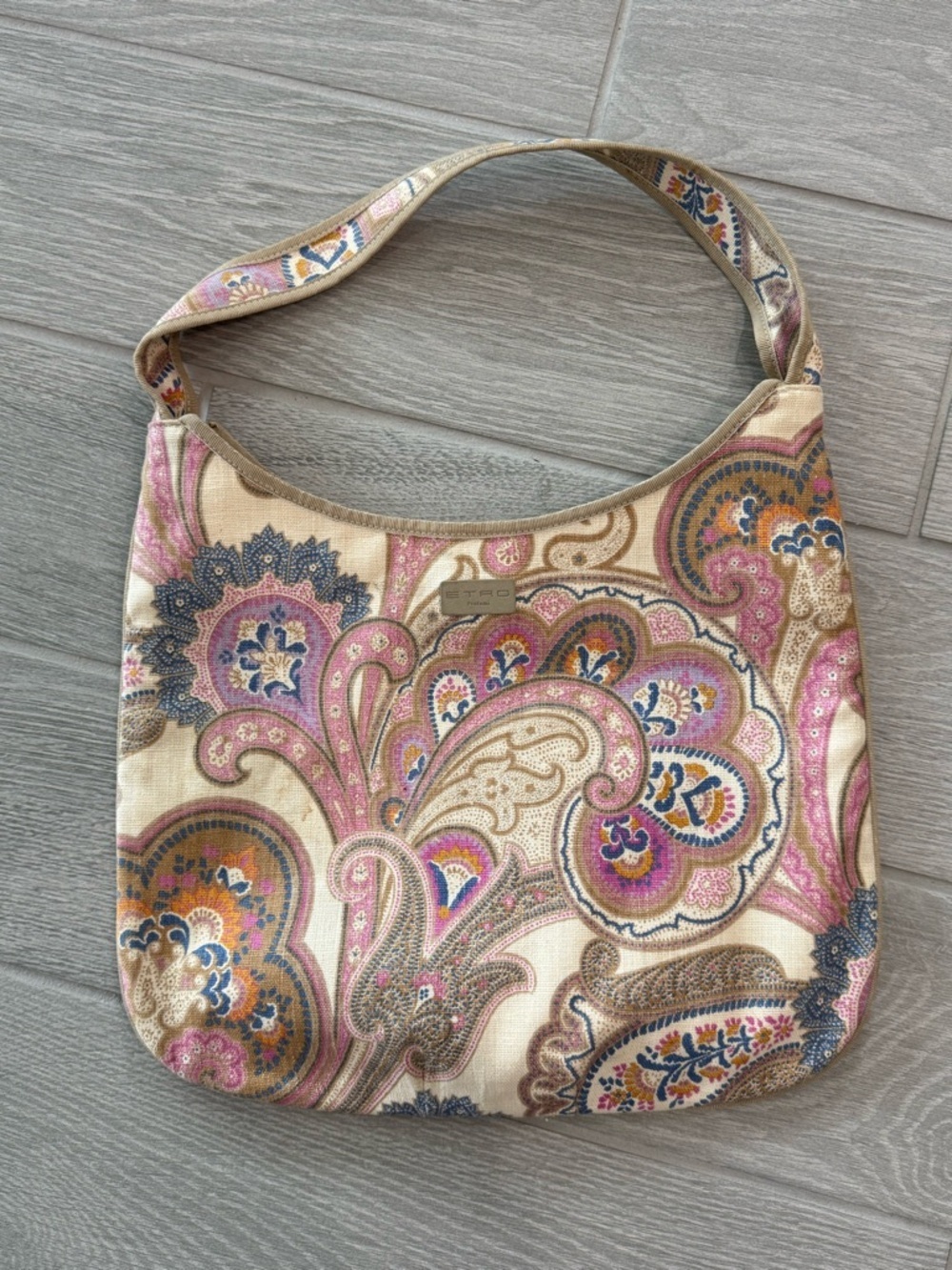 ETRO Vintage Cloth Paisley Print Magnetic Closure Purse